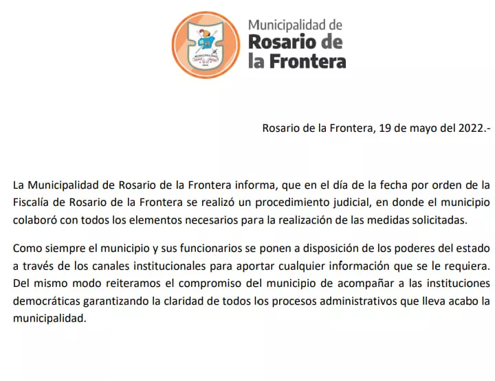 comunicado rosario de la frontera