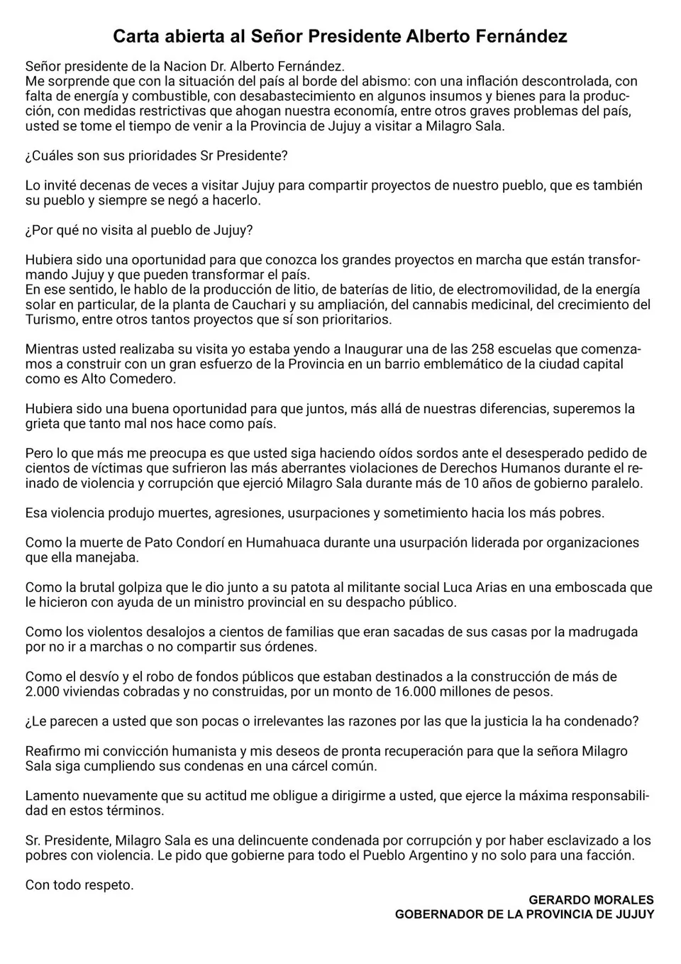 Carta morales