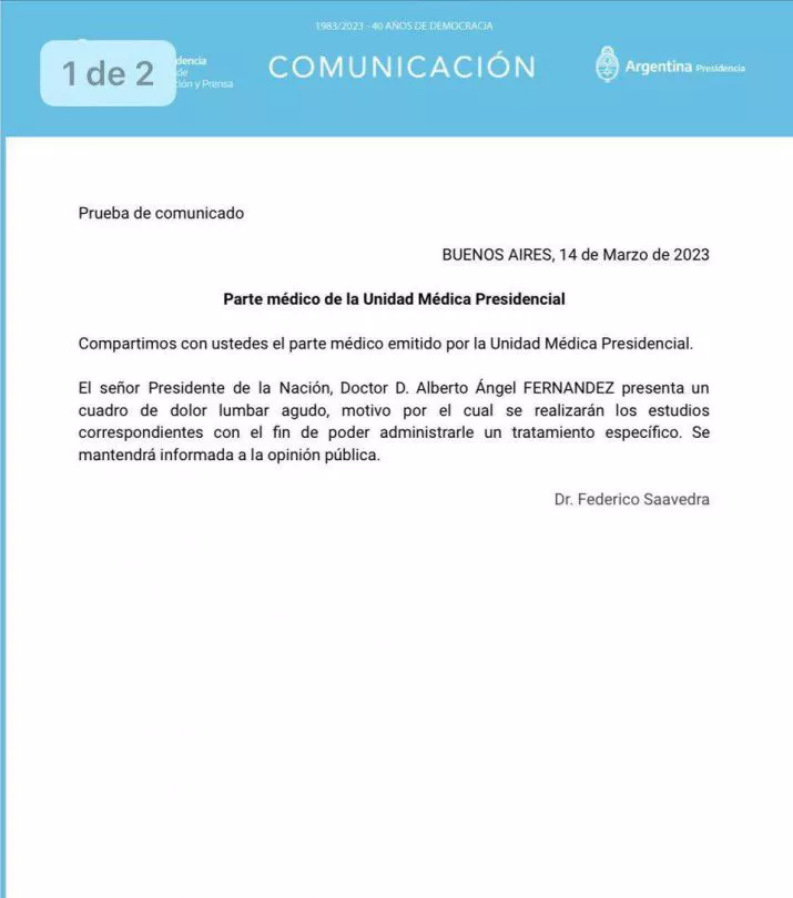 Comunicado alberto