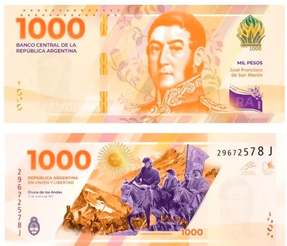 Billete mil san martin